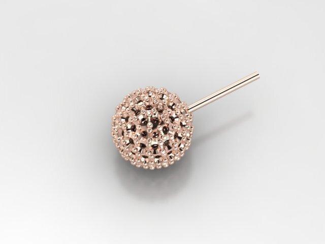 pendientes bola cuajada