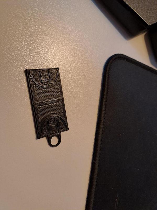 Basketball Court Keychain