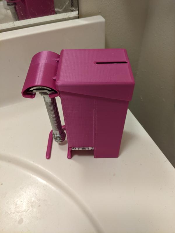Safety Razor Stand, plus Blade Dispenser / Disposal