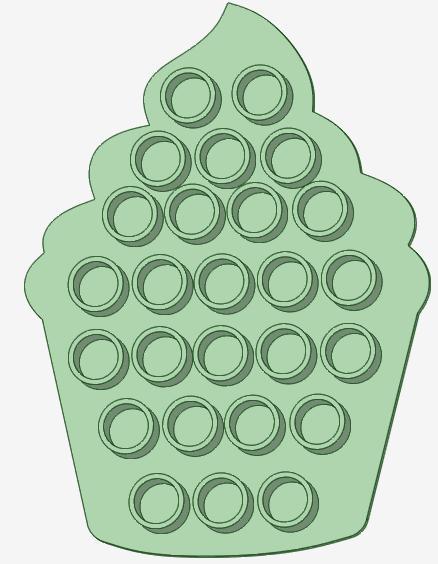 Cupcake pop it cookie cutter