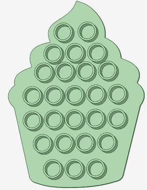 Cupcake pop it cookie cutter