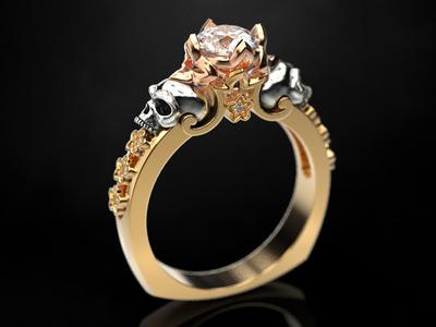 Skull Engagement Ring 7