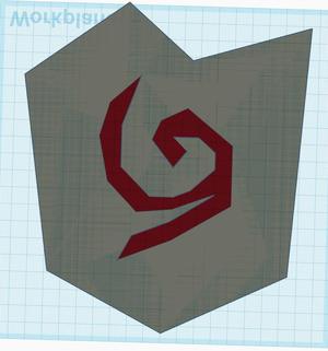 Flat Interior Deku Shield Dice Tray