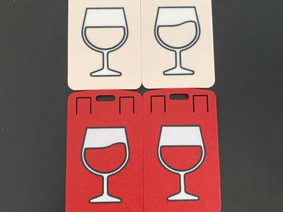 Badge Holder / Card Holder with Wine Glass