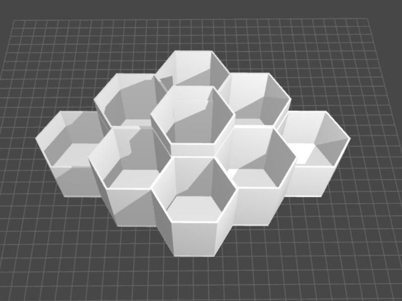 Hexagonal Hive Organizer, different heights