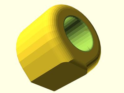 Cylinder with hole filleted and chamfered