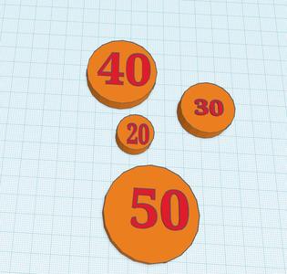 20-50 mm size for measuring