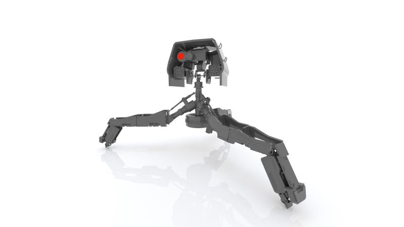 Innovative Tripedal Robot: A Fusion of Hard Surface Modeling and Machine Precision