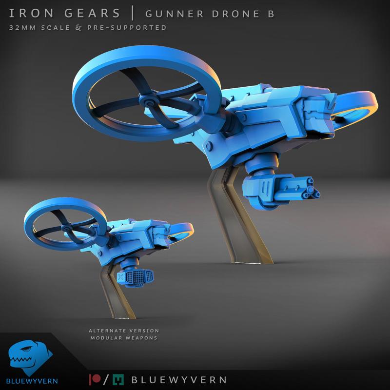 Iron Gears - Gunner Drone B (Modular)