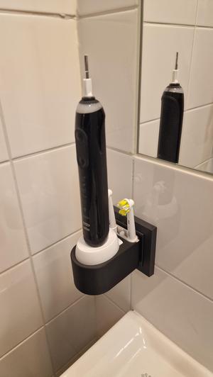 Minimalist Oral-B Braun Electric Toothbrush Wall Mount Remix