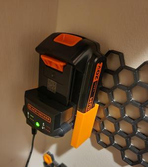 HSW/wall mount for battery and charger (Black and Decker drill)