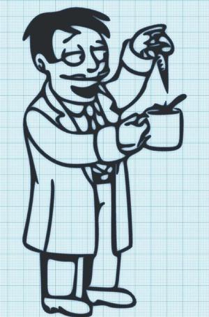 DR NICK RIVIERA - COFFEE - SIMPSONS - WALL ART