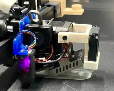 Ender 3 S1 Additional 4010 Fan Mount for Zero Y-offset CR Touch Mount