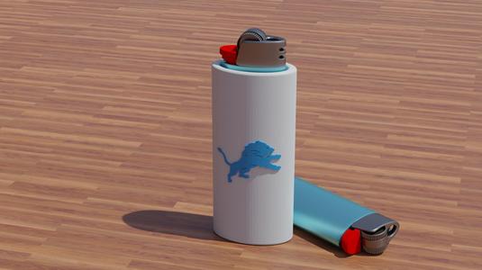 Detroit Lions Bic Lighter Case