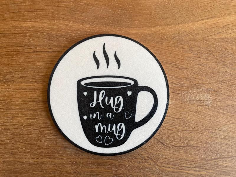 Hug in a mug Coaster / Drink / Coffee