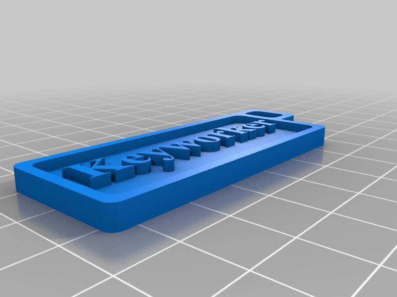 Keyring with Keyworker writing