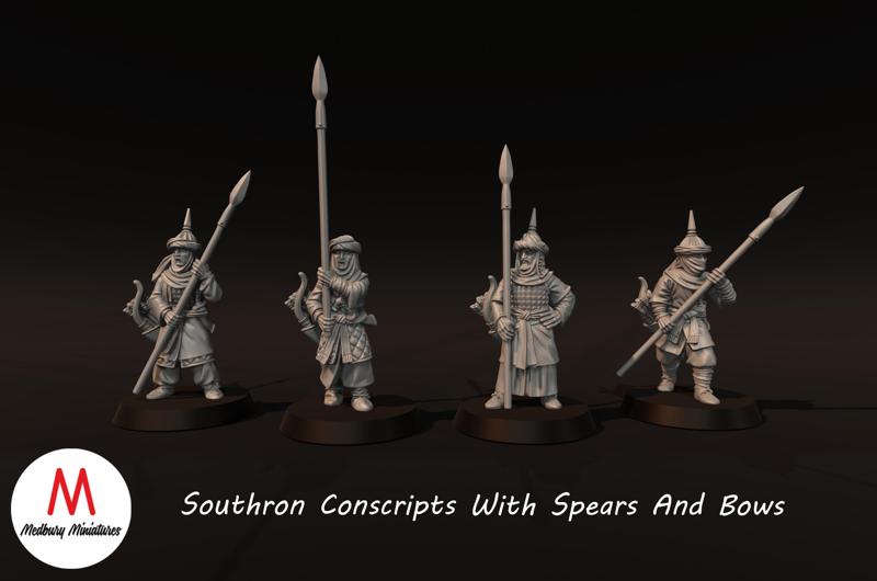 Southron Conscripts With Spears And Bows