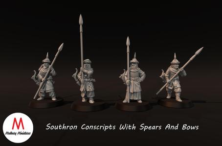 Southron Conscripts With Spears And Bows