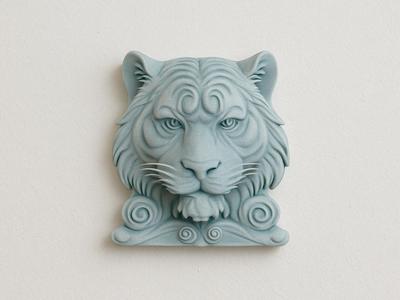 Tigers head wall art