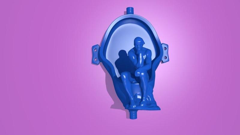 The Thinker at the Fountain