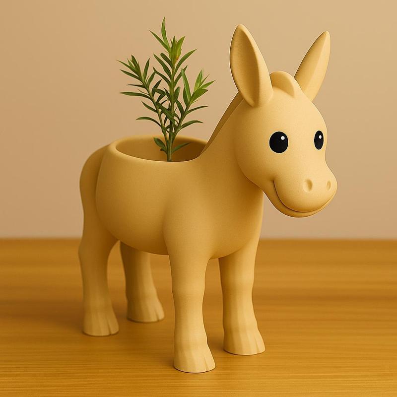 Donkey Planter – Cute Animal Shaped 3D Printable Pot