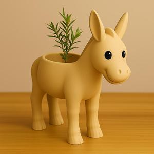 Donkey Planter – Cute Animal Shaped 3D Printable Pot
