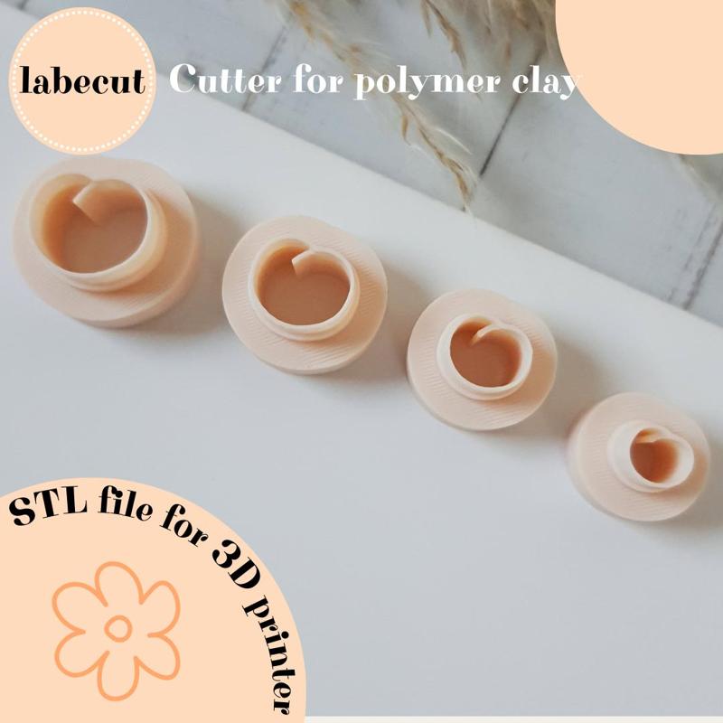 Mini Peach polymer clay cutter