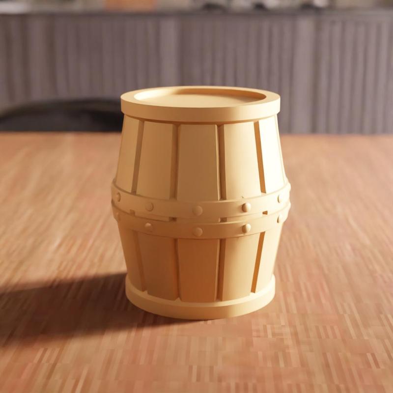 3D Barrel Decor STL File - 187