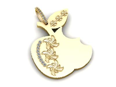 Floral Blossom Apple Pendant