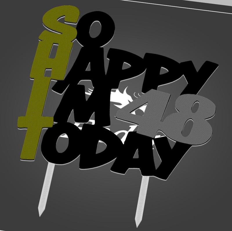 48 birthday cake topper humor