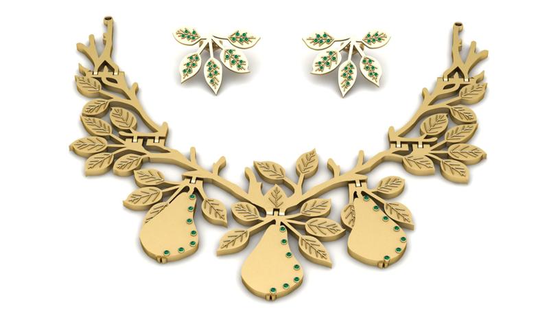 Pear-Shaped Pendant – Elegant Pear Motif Necklace