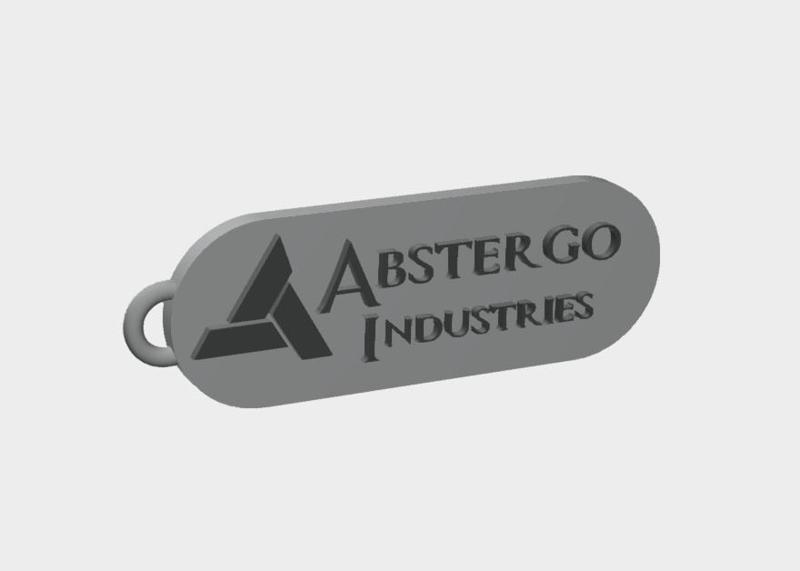 Abstergo Industries logo keychain - Assassins Creed