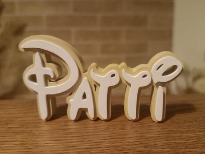 Disney Name Sign Patti Kid Room Wall Decor Tag 