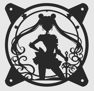 FAN COVER saylor moon stars CUBIERTA DE VENTILADOR FAN GRILL 120MM