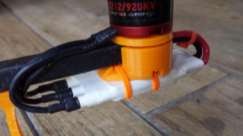 Carbon Tricopter Motor Mount With ESC Mount 10mm Boom 19x16