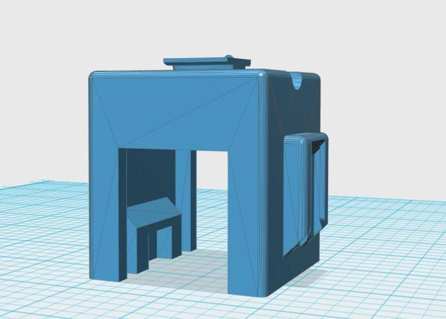Main body with male hots shoe & side parts with element management