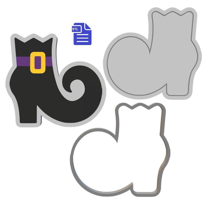 3pc Witch Boots Bath Bomb Mold