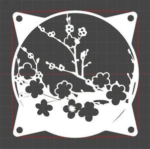120mm fan cover - Cherry blossom - Sakura