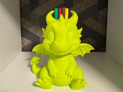 Dragon Pen Holder Fuzzy skin