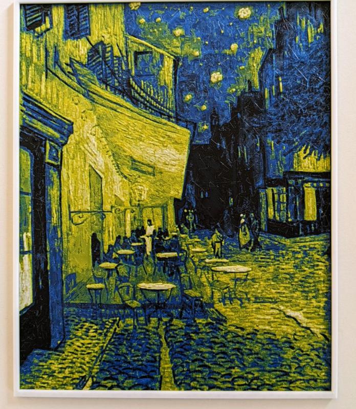 Cafe Terrace at Night by Vincent Van Gogh Hueforge