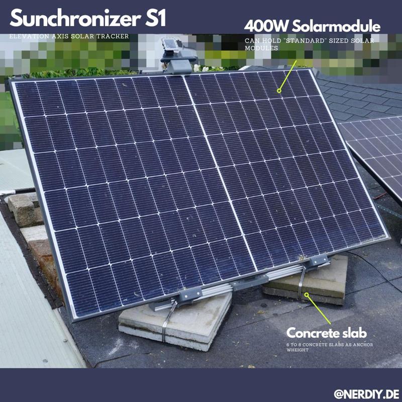 Sunchronizer S1 - 3D printable solar tracker