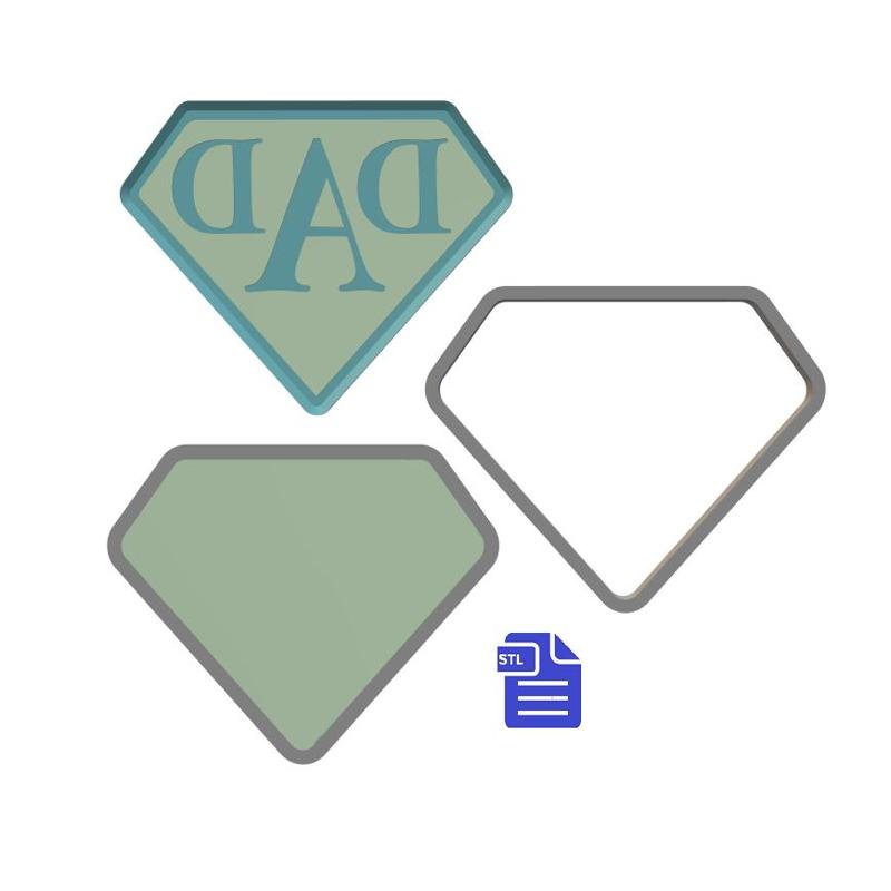 3pc Dad Bath Bomb Mold