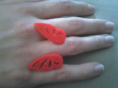 Butterfly wing ring