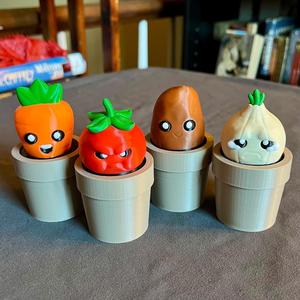 Chibi Vegetables Fidget Key Cap Clicker Set