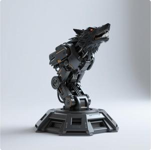 Wolf-headed mech