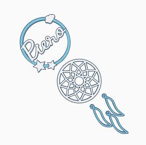 Personalized dream catcher Piero, cloud