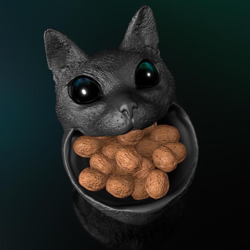 Thread-eater table waste garbage can, cat storage