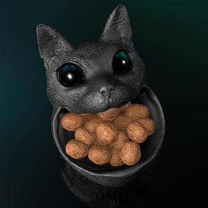 Thread-eater table waste garbage can, cat storage