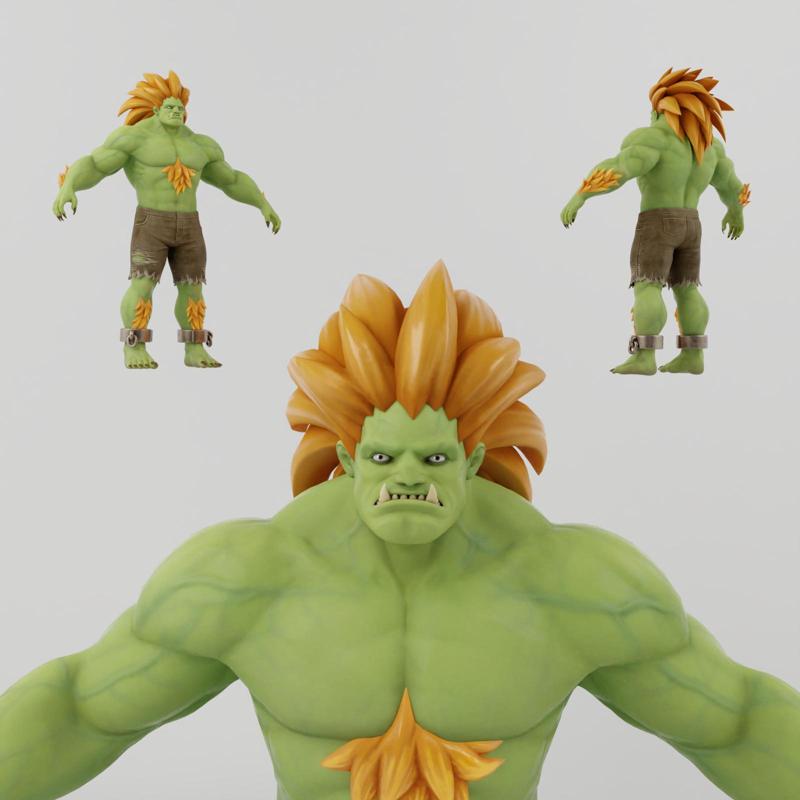 Blanka Lowpoly Rigged