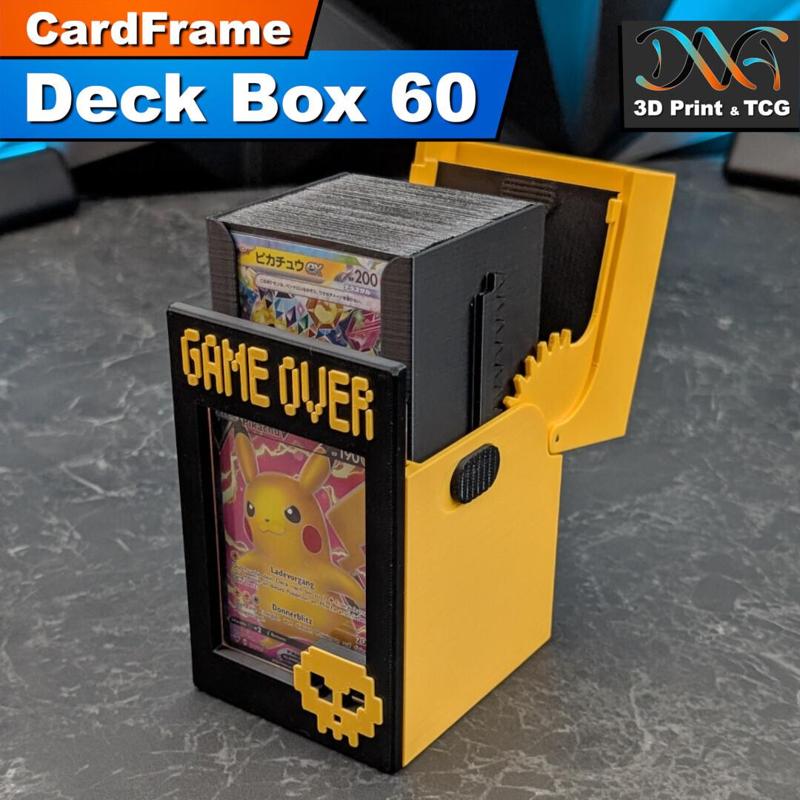 CardFrame Deck Box 60 - Game Over Design | for Pokemon TCG, One Piece TCG, MTG